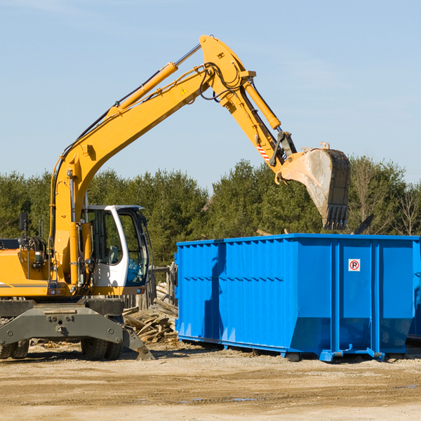 can i choose the location where the residential dumpster will be placed in Indian Hills TX